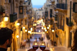 Romantisches Abendessen mit italienischer Küche in Valletta