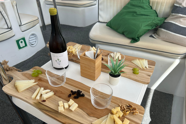 Explore Gran Canaria: Boat Tour with Wine & Food Tasting Wine & Local Food Tasting + Boat trip from Puerto de Mogan