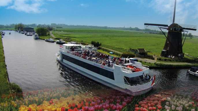 Amsterdam: Tour to Keukenhof Gardens with Windmill Cruise