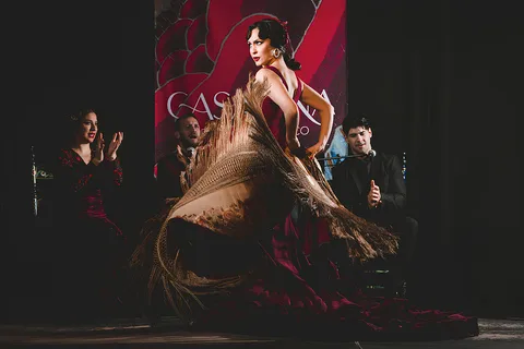 Granada, Spanien Traditionell flamencoshow på Tablao Casa Ana