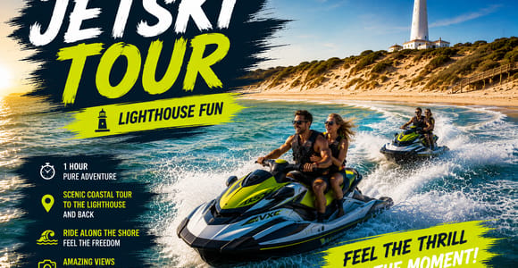 From Playa del Inglés: 1h Lighthouse Jet Ski Safari