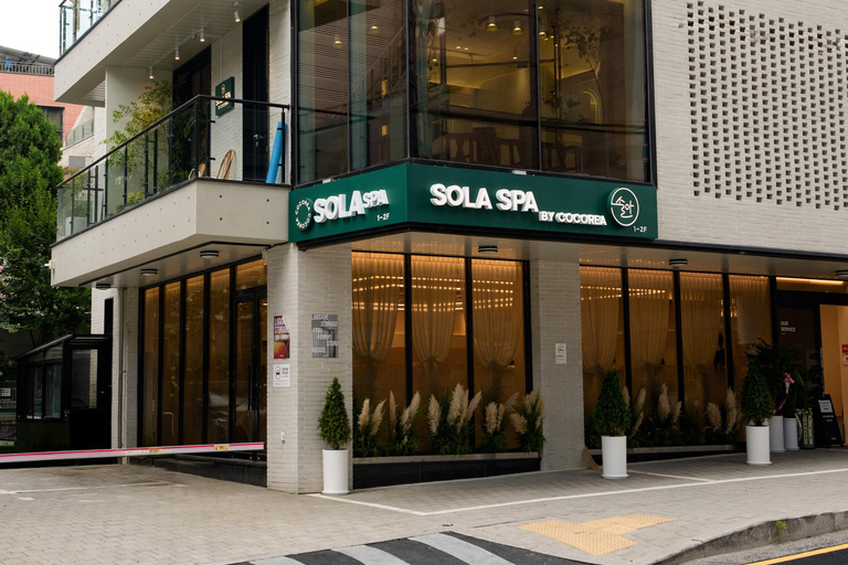 Seoul: Sola Spa Myeongdong Body Scrub, Scalp & Facial Care Healing Combo: Foot Bath, Massage Chair, K-Dessert & Drink