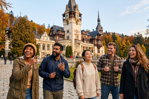 From Bucharest: Peles, Dracula & "Wednesday" Castles Tour COACH TOUR Audio guide in 24 languages