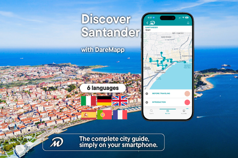 Santander: Private Guided Tour with Your Cell Phone Santander: The Code of the Consulate of the Sea with Physical Kit and Guide