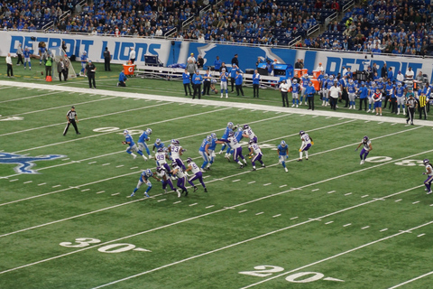 Detroit: Detroit Lions Football Game at Ford Field Sideline Seating
