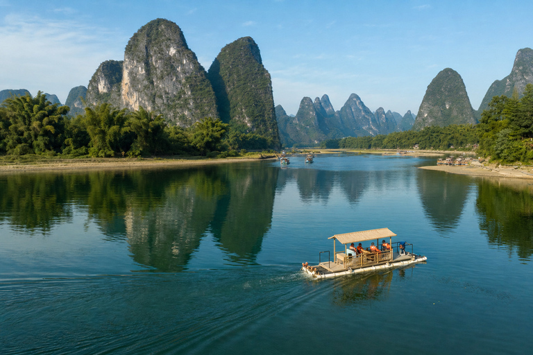 Yangshuo: Li River Bamboo Raft Tickets with Route Options Yangdi to Xingping: Full Scenic One-Way Route