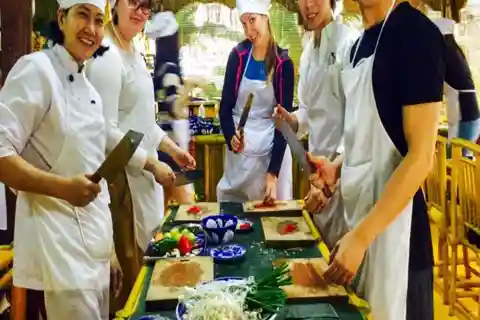 Clase de cocina en la aldea ecológica de Hoi An