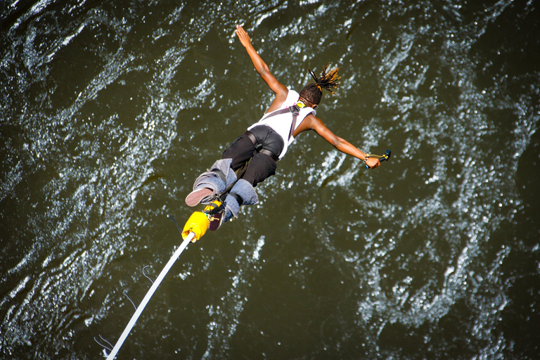 Saut à l&#039;élastique sur le pont des chutes Victoria