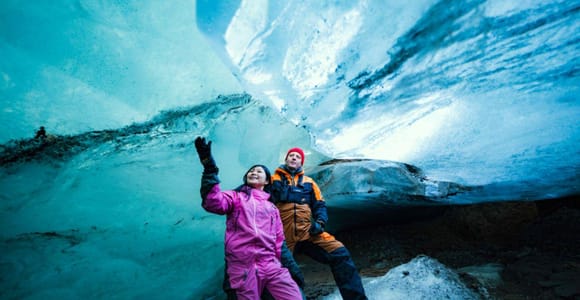 From Geysir: Snowmobiling & Ice Cave on Langjökull Glacier