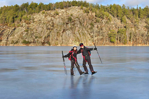 Stockholm: Nordic Ice Skating for Beginners on a Frozen Lake