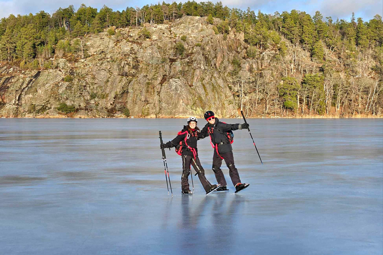 Stockholm : Patinage nordique pour débutants sur un lac gelé