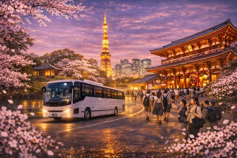 Tokyo Half-Day Tour: Shinjuku Gyoen, Tokyo Tower & Senso-ji