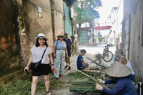 Hanoi: Incense Village, Conical Hat, Lacquer Art-SMALL GROUP PRIVATE Half Day- Incense Village- Hat Village- Train Street