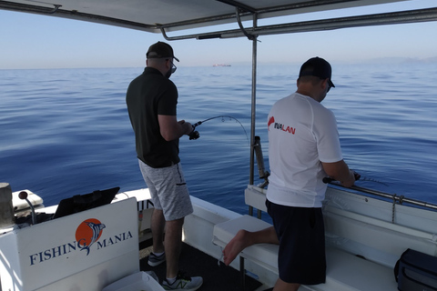 Athens: Fishing Trip Experience on a Boat with Seafood Meal Athens fishing trips to the hottest fishing spots in Saronic