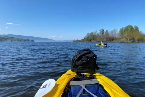 Oslo: Självguidande kajakpaddling och campingäventyr med all-inclusive