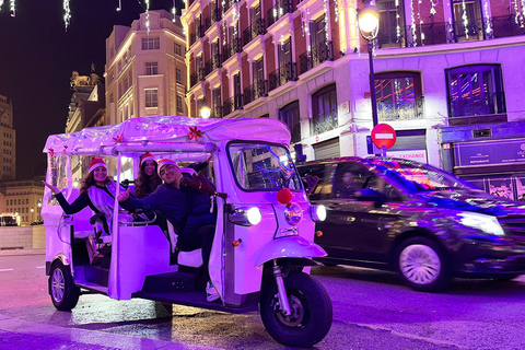 Madrid: "Christmas Tuk Tuk. Luxury Lights and Joy Ride" Two hours of: Christmas Tuk Tuk. Lights and Joy Ride"