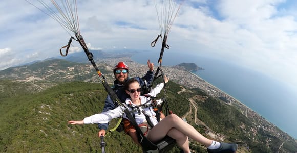 Antalya: Adrasan or Alanya Tandem Paragliding & Transfers