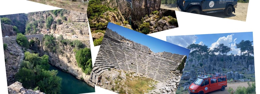 SideAlanya : Safari en jeep, canyon de Tazi et visite du théâtre Selge
