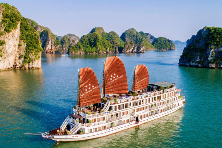 From Hanoi: 2D1N Ha Long Bay by Arcady Boutique Cruise