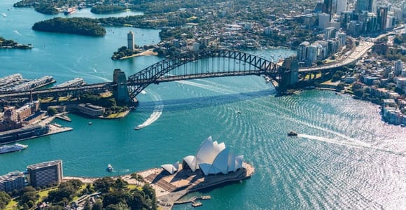 30-minütiger privater Hubschrauberrundflug über den Hafen von Sydney für 2 Personen
