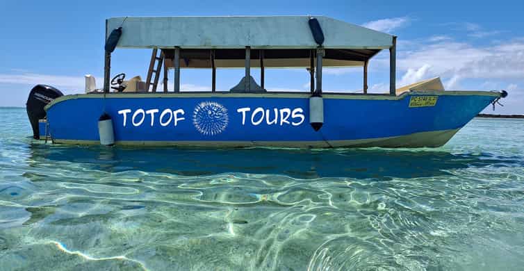 Parc marin de Blue Bay : une heure en bateau à fond de verre et snorkeling