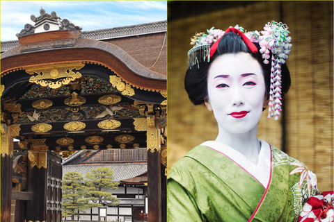 Kyoto. Nijo Castle, Imperial Palace and Geisha Dance Tour Kyoto. Castle and Palace. Shogun, Emperor and Geisha Tour