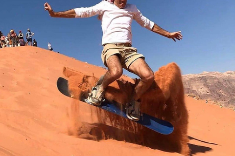 overnight: sleep under the stars in the cave in Wadi Rum Protected Area Caml tour