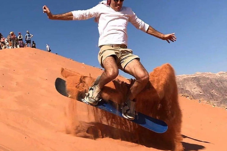 overnight: sleep under the stars in the cave in Wadi Rum Protected Area Caml tour