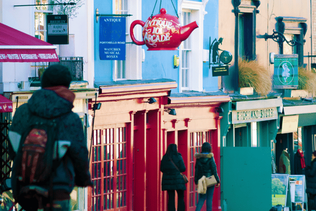 Londra: tour autoguidato a piedi di Notting Hill con un'APP