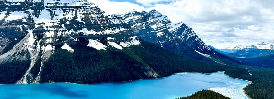 Lac Louise, lac Peyto, canyon de Johnston et promenade des Glaciers