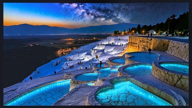 Alanya: Pamukkale & Salda Lake Tour with Meals
