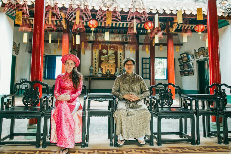 Hoi An Cyclo Tour en vietnamien traditionnel Ao DaiVisite de groupe (maximum de 15 personnes par groupe)