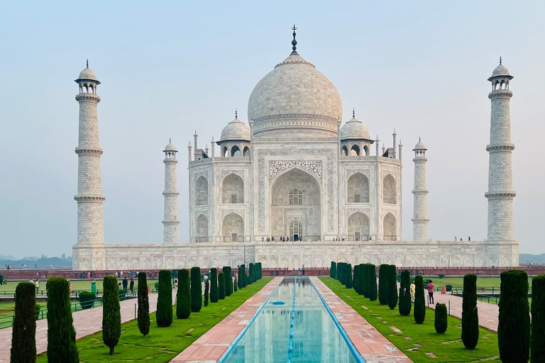 Da Delhi: Tour in giornata del Taj Mahal, del Forte di Agra e del Baby TajTour con auto AC, autista e guida