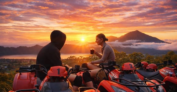 Bali: Mount Batur Sunrise ATV Ride & Rafting Adventure