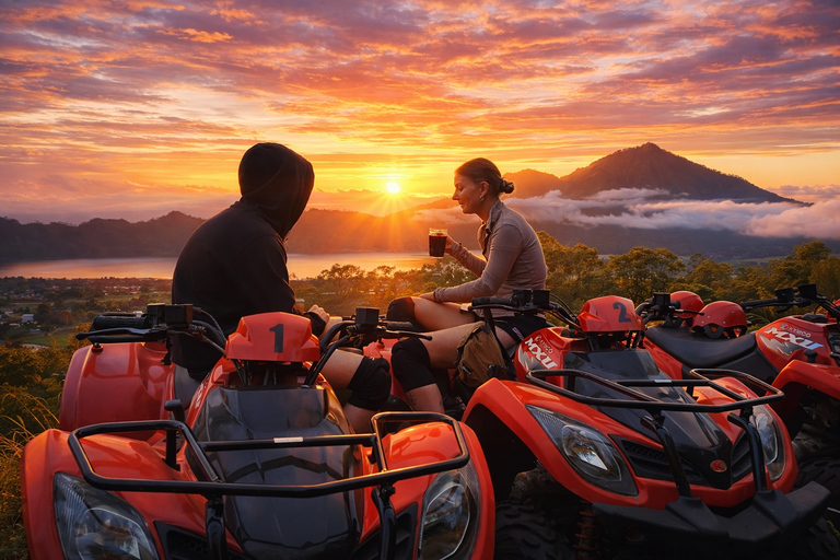Bali: Mount Batur Sunrise ATV Ride & Rafting Adventure Tandem ATV Sunrise & Rafting with Round Trip Transfer