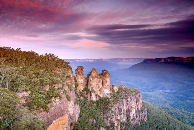 Tour de las Montañas Azules al atardecer, cascadas y fauna desde Sídney