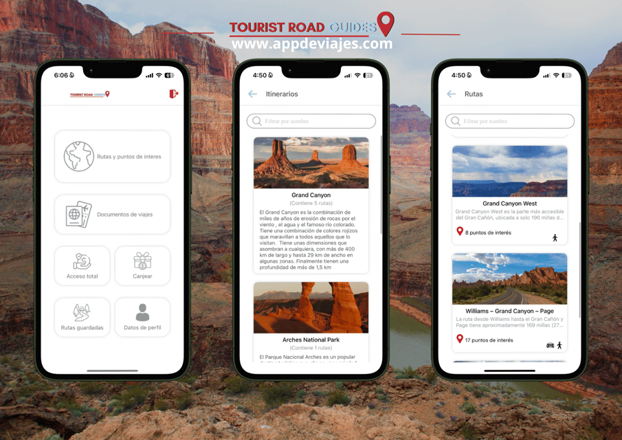 Route Guid App Self-guided road routes Grand Canyon | GetYourGuide