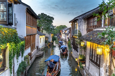 Shanghai: Zhouzhuang Water Town Day Tour with Tea & Pingtan Ancient Town + Boat Tour