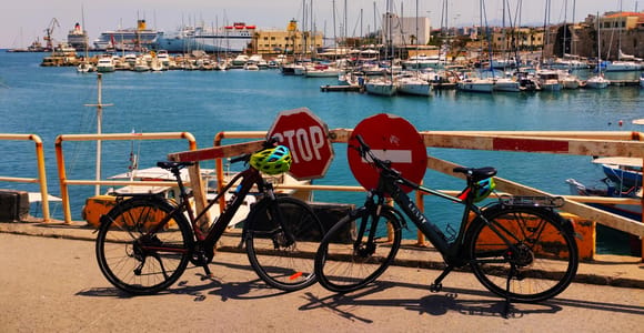 Heraklion e-bike tour through the city walls, monastery, & harbor