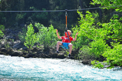 Antalya/Side: Rafting, Buggy, Jeep, and Zipline Adventure Rafting option with a meeting point.