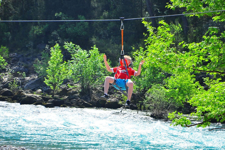 Antalya/Side: Rafting, Buggy, Jeep, and Zipline Adventure Rafting option with a meeting point.