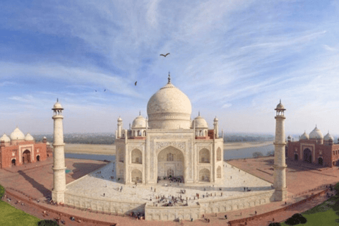 Depuis Delhi : Visite du Taj Mahal en train express (tout compris)Train de 2ème classe avec voiture, guide, billets d'entrée et déjeuner