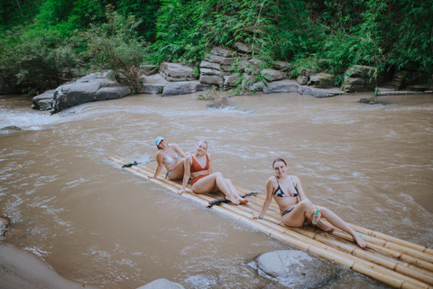 4 in 1 :Tour 2 days in Chiang Mai,Bamboo Rafting,Sleep,Elephants,Waterfalls