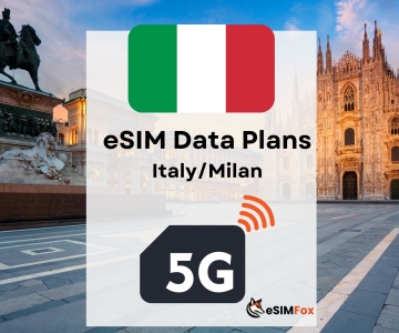 Milan: eSIM Internet Data Plan for Italy high-speed 4G/5G