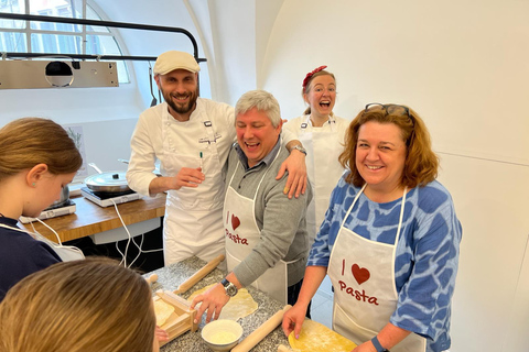 Florence: Pasta Making Class with Wine, Limoncello, and Cake