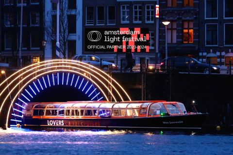 Amsterdam: Crociera sul canale del Festival della Luce dal centro città