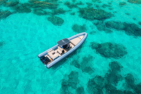 Cagliari: Zodiac Boat Tour, 3-4 SwimStops, Wine & Snorkeling Cagliari: Zodiac Boat Tour, 3-4 Stops, Wine & Snorkeling
