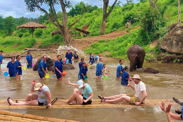 Chiang Mai: Santuario degli elefanti Living Green e rafting con i bambùChiangmai: Santuario degli Elefanti e Bamboo Rafting