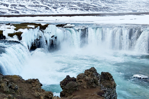 Akureyri: Goðafoss, casa de Natal e passeio pela lagoa da floresta