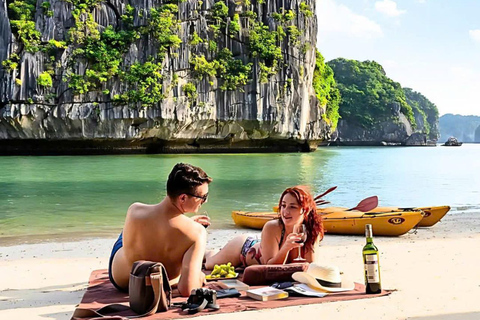 Hanoi/Cat Ba: Lan Ha Bay Day Cruise with Dark & Bright Caves Day Trip Cruise Pick up & Drop Off From Cat Ba Town